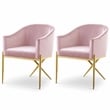 Meridian Furniture Xavier Pink Velvet Dining Chair (Set of 2)