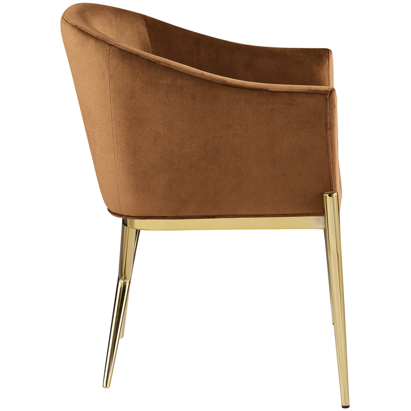 Meridian Furniture Xavier Saddle Velvet Dining Chair (Set of 3)