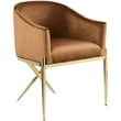 Meridian Furniture Xavier Saddle Velvet Dining Chair (Set of 4)