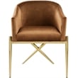 Meridian Furniture Xavier Saddle Velvet Dining Chair (Set of 4)