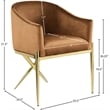 Meridian Furniture Xavier Saddle Velvet Dining Chair (Set of 4)