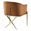 Meridian Furniture Xavier Saddle Velvet Dining Chair (Set of 4)