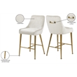 Meridian Furniture Owen Cream Velvet Stool (Set of 4)
