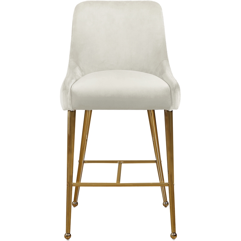 Meridian Furniture Owen Cream Velvet Stool (Set of 6)
