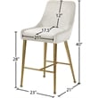 Meridian Furniture Owen Cream Velvet Stool (Set of 6)