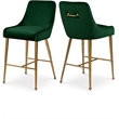 Meridian Furniture Owen Green Velvet Stool (Set of 4)