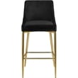 Meridian Furniture Karina Black Velvet Stool (Set of 4)