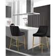 Meridian Furniture Karina Black Velvet Stool (Set of 4)