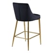 Meridian Furniture Karina Black Velvet Stool (Set of 4)