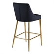 Meridian Furniture Karina Black Velvet Stool (Set of 6)
