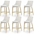 Meridian Furniture Karina Cream Velvet Stool (Set of 6)