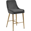 Meridian Furniture Owen Grey Velvet Stool (Set of 6)
