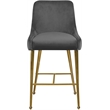 Meridian Furniture Owen Grey Velvet Stool (Set of 6)