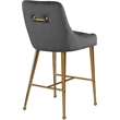 Meridian Furniture Owen Grey Velvet Stool (Set of 6)