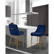 Meridian Furniture Owen Navy Velvet Stool (Set of 6)