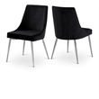 Meridian Furniture Karina Black Velvet Dining Chair (Set of 4)