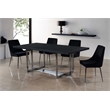 Meridian Furniture Karina Black Velvet Dining Chair (Set of 6)
