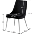 Meridian Furniture Karina Black Velvet Dining Chair (Set of 6)