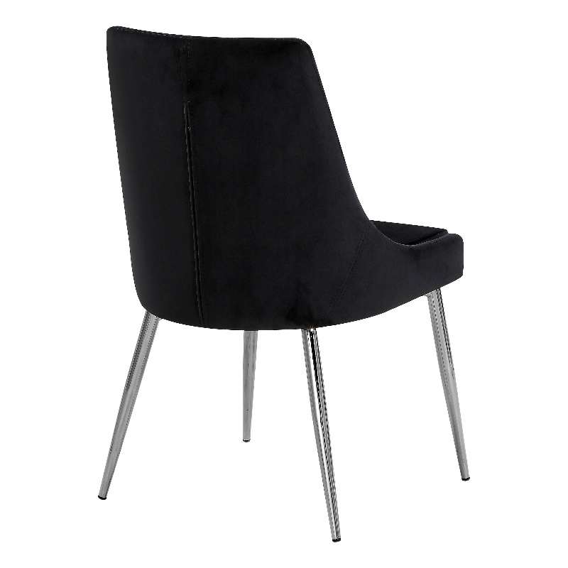 Meridian Furniture Karina Black Velvet Dining Chair (Set of 6)