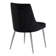 Meridian Furniture Karina Black Velvet Dining Chair (Set of 6)