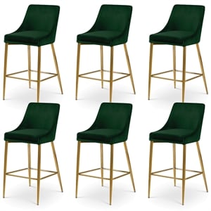 Meridian Furniture Karina Green Velvet Stool (Set of 6)