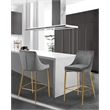 Meridian Furniture Karina Grey Velvet Stool (Set of 4)