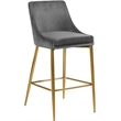 Meridian Furniture Karina Grey Velvet Stool (Set of 6)