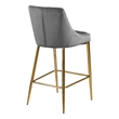 Meridian Furniture Karina Grey Velvet Stool (Set of 6)