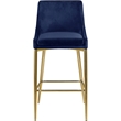 Meridian Furniture Karina Navy Velvet Stool (Set of 6)