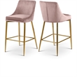 Meridian Furniture Karina Pink Velvet Stool (Set of 4)