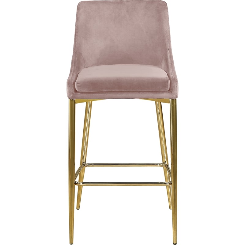 Meridian Furniture Karina Pink Velvet Stool (Set of 4)