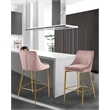 Meridian Furniture Karina Pink Velvet Stool (Set of 6)