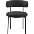Meridian Furniture Beacon Black Boucle Fabric Dining Chair (Set of 4)