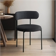 Meridian Furniture Beacon Black Boucle Fabric Dining Chair (Set of 4)
