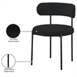 Meridian Furniture Beacon Black Boucle Fabric Dining Chair (Set of 4)