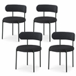 Meridian Furniture Beacon Black Boucle Fabric Dining Chair (Set of 4)