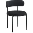 Meridian Furniture Beacon Black Boucle Fabric Dining Chair (Set of 6)