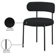 Meridian Furniture Beacon Black Boucle Fabric Dining Chair (Set of 6)