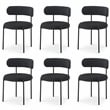 Meridian Furniture Beacon Black Boucle Fabric Dining Chair (Set of 6)