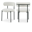 Meridian Furniture Beacon Cream Boucle Fabric Dining Chair (Set of 4)