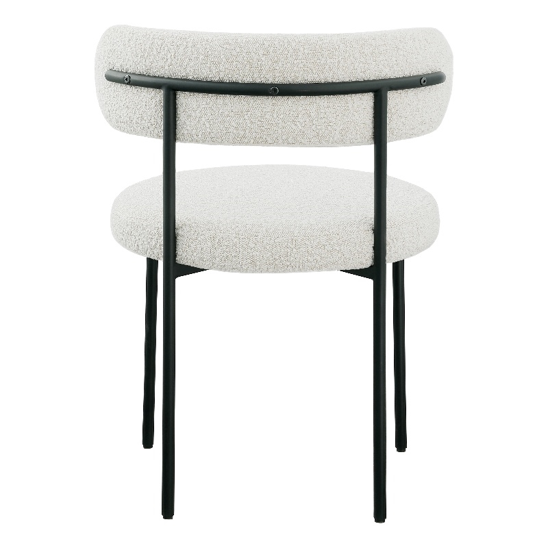 Meridian Furniture Beacon Cream Boucle Fabric Dining Chair (Set of 4)