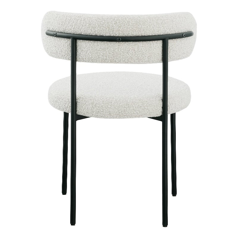 Meridian Furniture Beacon Cream Boucle Fabric Dining Chair (Set of 6)