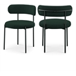 Meridian Furniture Beacon Green Boucle Fabric Dining Chair (Set of 4)