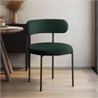 Meridian Furniture Beacon Green Boucle Fabric Dining Chair (Set of 4)