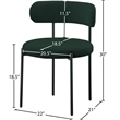 Meridian Furniture Beacon Green Boucle Fabric Dining Chair (Set of 4)