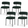 Meridian Furniture Beacon Green Boucle Fabric Dining Chair (Set of 4)
