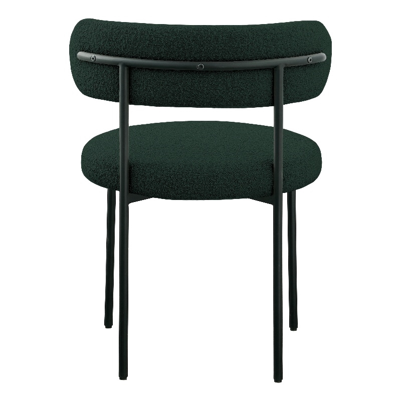 Meridian Furniture Beacon Green Boucle Fabric Dining Chair (Set of 4)
