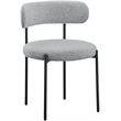 Meridian Furniture Beacon Grey Boucle Fabric Dining Chair (Set of 4)