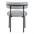 Meridian Furniture Beacon Grey Boucle Fabric Dining Chair (Set of 4)
