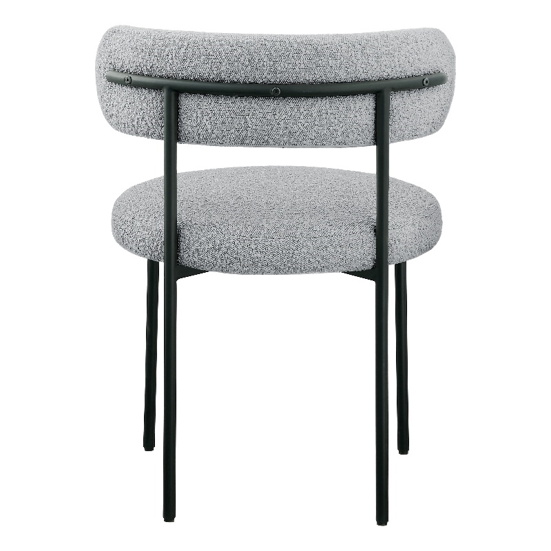 Meridian Furniture Beacon Grey Boucle Fabric Dining Chair (Set of 6)